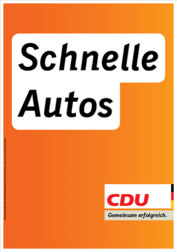 CDU: Schnelle Autos